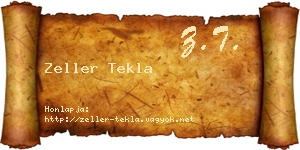 Zeller Tekla névjegykártya